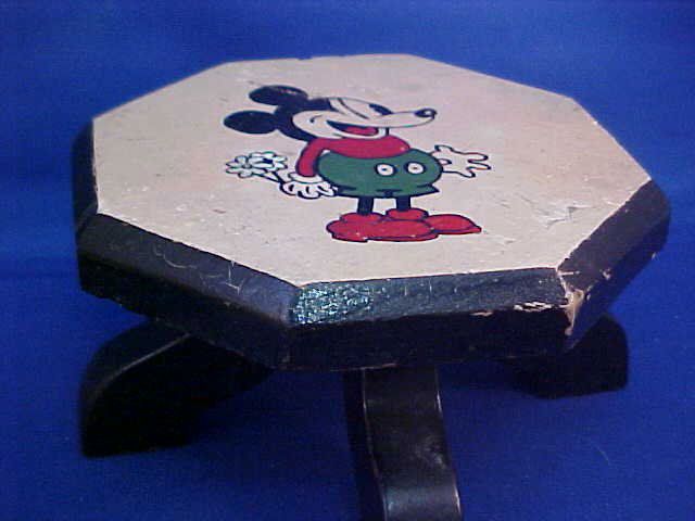 Mickey Mouse child's doll house table: Mickey Mouse child's doll house table. Measures 3"H x 5-1/2"W