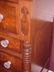 Period Empire mahogany 4 drawer chest w/sandwich glass - 3