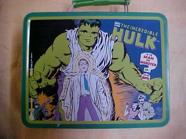 1998 The Incredible Hulk lunch box by Marvel.: 1998 The Incredible Hulk lunch box by Marvel.