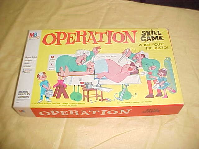 1965 Milton Bradley Operation game.w/box.: 1965 Milton Bradley Operation game.w/box.