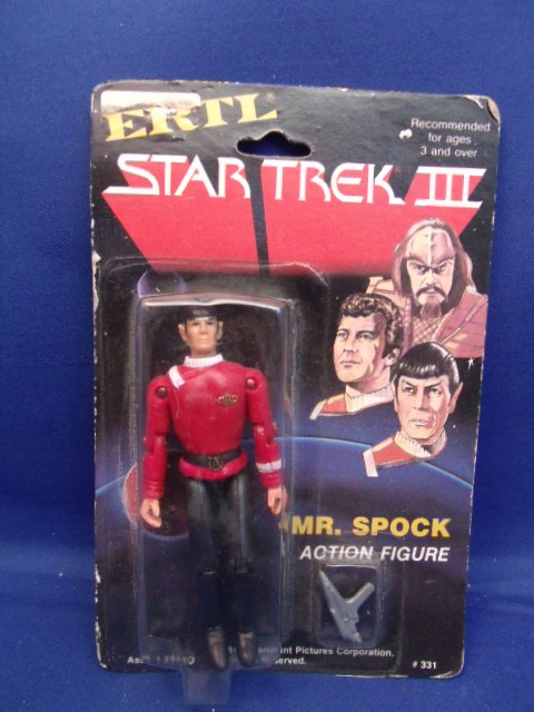 3-3/4" tall ERTL Star Trek III Mr. Spock Action Figure: 3-3/4" tall ERTL Star Trek III Mr. Spock Action Figure. Still in original box.