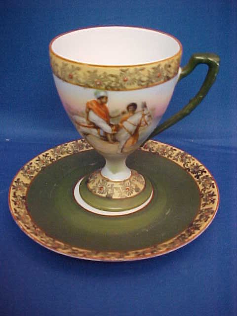 Royal Bayreuth Bavaria Arabian cup & Saucer: Royal Bayreuth Bavaria Arabian cup & Saucer