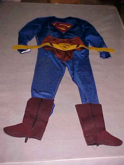 4 pc. superman costume w/belt and boots: 4 pc. superman costume w/belt and boots. adult size ?