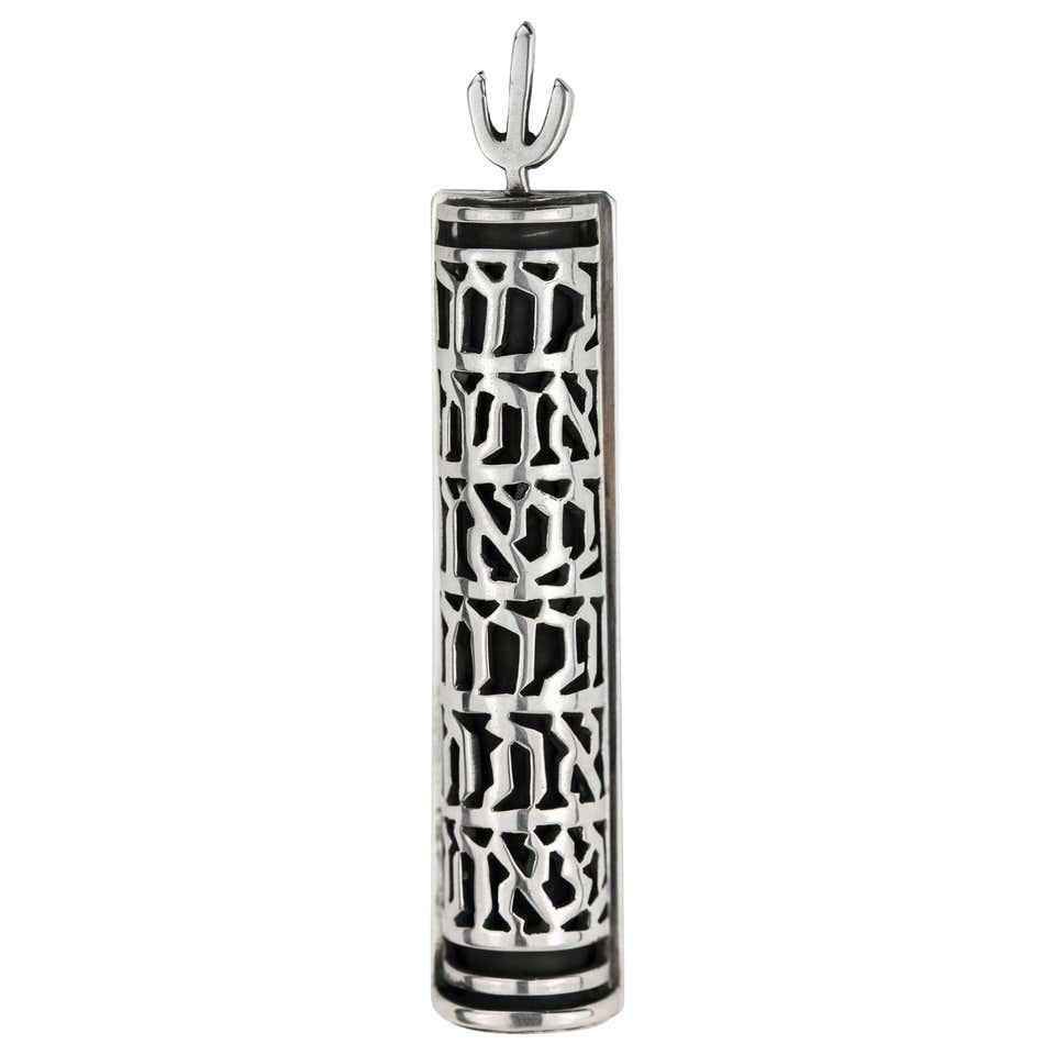 Modern American Silver Mezuzah by Ludwig Yehuda Wolpert (1 of 1)