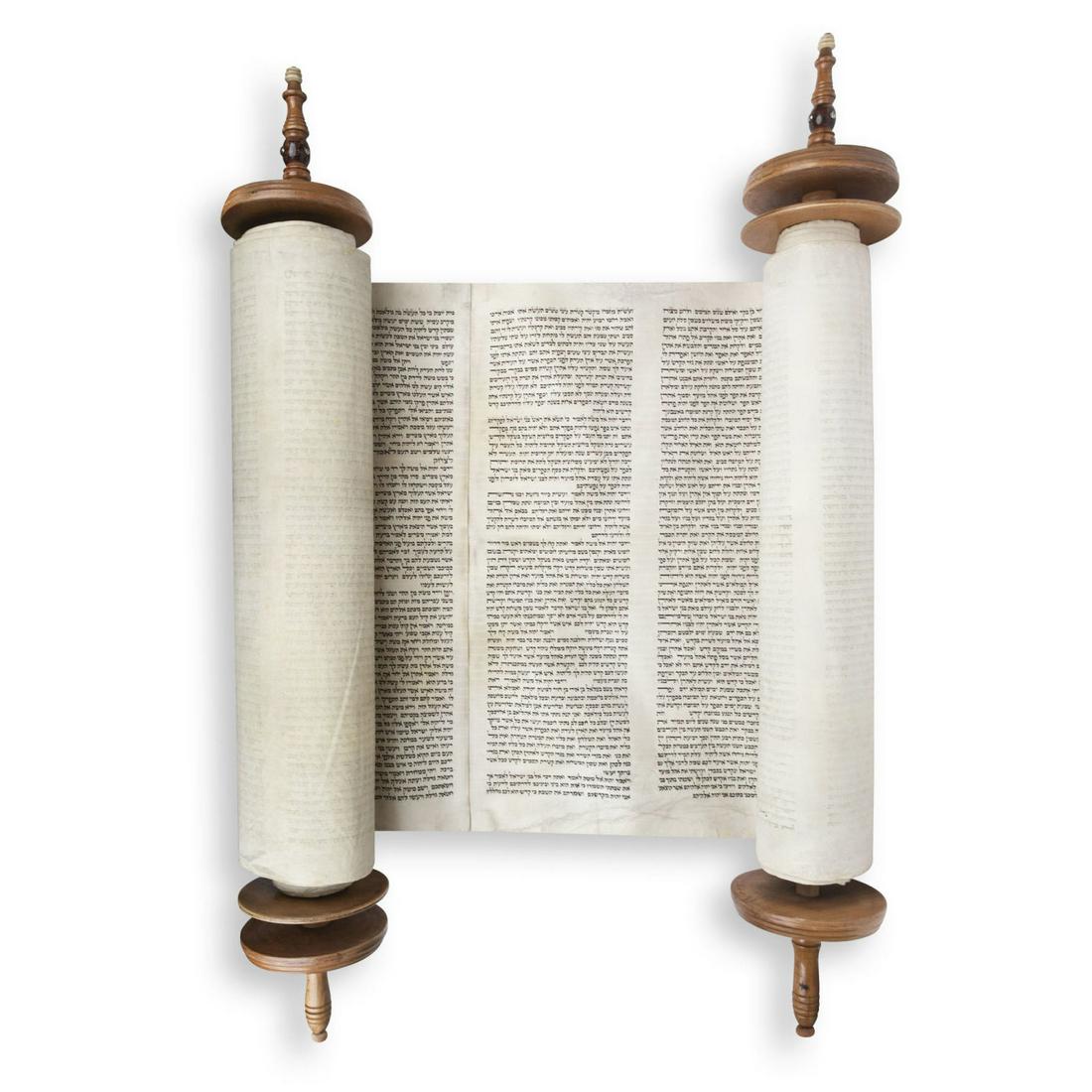 Torah Scroll with Mantle Ashkenazic 20th century (1 of 12)