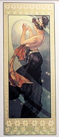 Lithograph "Pole Star" After Alphonse Mucha (291A): Lithograph "Pole Star" After Alphonse Mucha; , plate signed, size approx. 33 x 14 in. Alfons Maria Mucha (24 July 1860 – 14 July 1939), often known in English and French as Alphonse Mucha, was a C