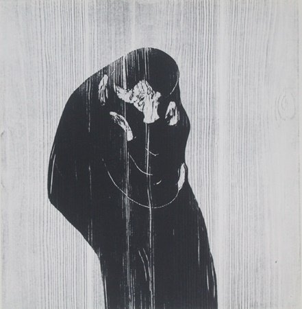 Print "The Kiss" after Edvard Munch: Print, Approx. 11" x 9" In.