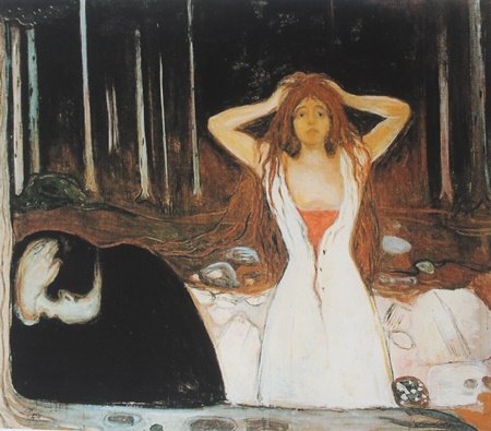 Edvard Munch Lithograph: Lithograph, Hand Signed in the manner of Edvard Munch, Size Approx. 11" x 14" in.