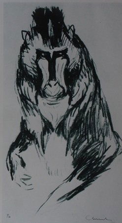 Edvard Munch Lithograph: Lithograph, Hand Signed in the manner of Edvard Munch, Size Approx. 14" x 11" in.