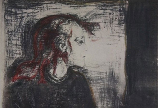 Print after Edvard Munch: Print, Approx. 11" x 9" In.