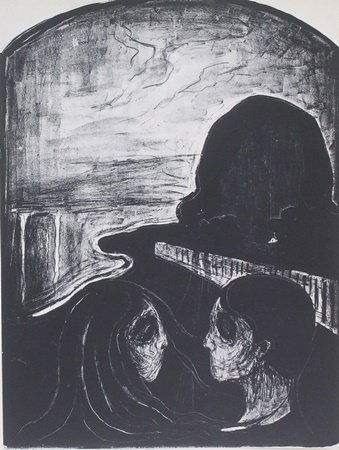 Print "Attraction" after Edvard Munch: Print, Approx. 11" x 9" In.