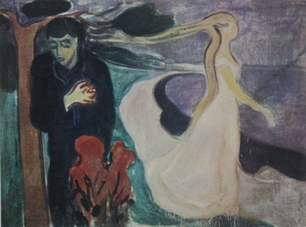 Print "Parting" after Edvard Munch: Print, Approx. 11" x 9" In.