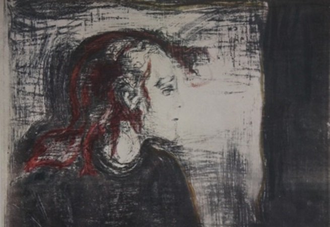 Print after Edvard Munch: Print, Approx. 11" x 9" In.