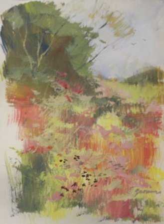 Original Watercolor on Paper "Spring is in the Air" by: Original Watercolor on Paper "Spring is in the Air" by Michael Schofield; signed, size approx. 15 x 11 1/2 in. Michael Schofield was born in Orlando, Florida, in 1947. His talent as a silk screen mech