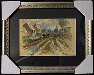 Watercolor Painting by Edouard Cortes: Watercolor Painting by Edouard Cortes, Signed by the Artist, Size Approx. 15 x 18 In.