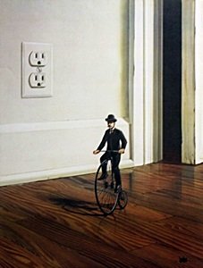 Lithograph - Bone Shaker - David Mann: Lithograph After David Mann; , pencil signed, size approx. 29 x 22 1/2 in. David Dave Mann (September 10, 1940 – September 11, 2004) was a California graphic artist whose paintings celebrated bik