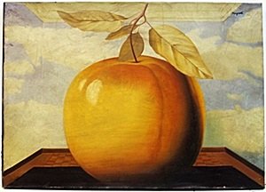 Oil Painting on Cavnas by Rene Magritte: Oil Painting on Canvas bearing a Hand Signature by the artist, size approx. 20" x 27 1/2" In. Comes with Certificate of Authenticity.