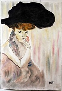 Oil Painting on Paper by Fernand Ledger: Hand Signed, Oil Painting on Paper, Size Approx. 14" x 16" in.