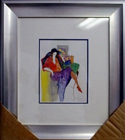 Framed Lithograph by Itzchak Tarkay: Framed Lithograph by Itzchak Tarkay, Plate Signed, Size Approx. 21 x 19 In.