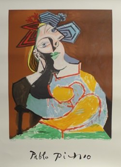 Drawing on Paper by Edvard Munch: Hand Signed, Drawing on Paper, Size Approx. 14" x 20" in.