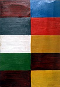 Oil Painting on Paper by Sean Scully: Oil Painting on Paper ,Hand Signed by the artist, Size Approx. 19 x 13 In,