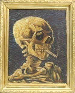 Oil Painting on Canvas by Vincent Van Gogh: Oil Painting on Stretched Canvas, Hand Signed by the artist, Size Approx. 24" x 19" in.