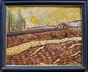Oil Painting on Canvas - Vincent Van Gogh: Framed, Oil Painting on Canvas, Hand Signed by the artist, Size Approx.