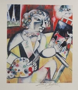 Lithograph - Marc Chagall: Lithograph After Marc Chagall; pencil signed, size approx. 14 x 11 in. Marc Zakharovich Chagall (July 6th 1887 – March 28th 1985) The quintessential Jewish artist of the twentieth century Marc Chaga