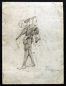 Pencil Drawing on Paper - Paul Cezanne: Hand Signed, Pencil Drawing on Paper, Size Approx 12 x 9 Inches.