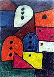 The Way To Hell 32' - Pastel on Paper - Paul Klee: Titled or Subject Matter: "The Way To Hell" Medium & Description: Pastel Drawing on Paper, Hand Signed and Dated, 1932'. Approximate Size: 17" x 12" Inches, Overall Condition: Good , Collection: Priva