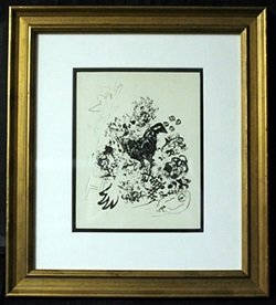 Lithograph out of the book by Marc Chagall: Lithograph out of the book by Marc Chagall, Size Approx. 17 x 15 In.