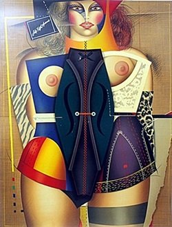 Original Serigraph by Shimon Okshteyn: Original Serigraph Working Proof, Size Approx. 47" x 37' in.