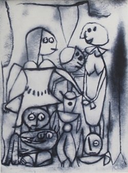 Lithograph - Paul Klee: Lithograph After Paul Klee; , size approx. 14 x 11 in. Paul Klee (18 December 1879 – 29 June 1940) was a painter born in Münchenbuchsee, Switzerland, and is considered to be a Swiss German. 