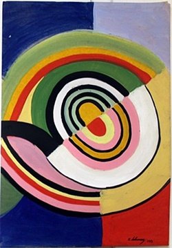 Oil Painting on Paper by Robert Delaunay: Hand Signed, Oil Painting on Paper, Size Approx. 20" x 13 1/2" in.