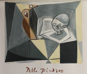 Lithograph "Tete De Mort Et Liure" By Pablo Picasso: Lithograph "Tete De Mort Et Liure" By Pablo Picasso, Plate Signed, Limited Edition, Size Approx. 30 x 25 In. Pablo Picasso (October 25th 1881 - April 8th 1973), also known as Pablo Ruiz y Picasso, was