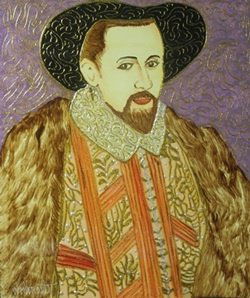 Original Oil on Panel "King James VI" by William: Original Oil on Panel, Bearing a Signature by the Artist, Size Approx. 24 x 20 In.