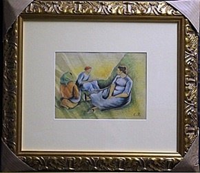 Mixed Media Original On Paper By Camille Pissaro: Mixed Media Original On Paper, Hand Signed, Size Approx. 20 1/2" x 23 1/2" in. Camille Pissarro (July 10, 1830 – November 13, 1903) was a Danish-French Impressionist and Neo-Impressionist painter bo