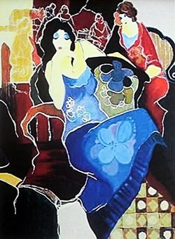 Lithograph - Itzchak Tarkay: Lithograph After Itzchak Tarkay; , signed, size approx. 11 x 8 1/2 in.