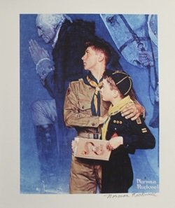 Lithograph - Our Heritage - Norman Rockwell: Lithograph After Norman Rockwell; double signed, size approx. 14 x 11 in. Norman Percevel Rockwell AKA: Norman Rockwell (02/03/1978 - 11/08/1978) Was born in Brooklyn, New York. Occupation Illustrator