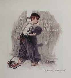 Lithograph - Norman Rockwell: Lithograph After Norman Rockwell; pencil signed, size approx. 14 x 11 in. Norman Percevel Rockwell AKA: Norman Rockwell (02/03/1978 - 11/08/1978) Was born in Brooklyn, New York. Occupation Illustrator
