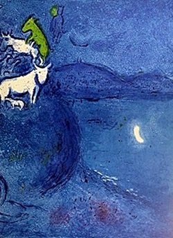 Lithograph by MARC CHAGALL- Spring Part 1: Marc Chagall Lithograph from Verve: The Ultimate Review of Art and Literature (1937-1960) lithograph approx. 13"x10" Spring Part 1