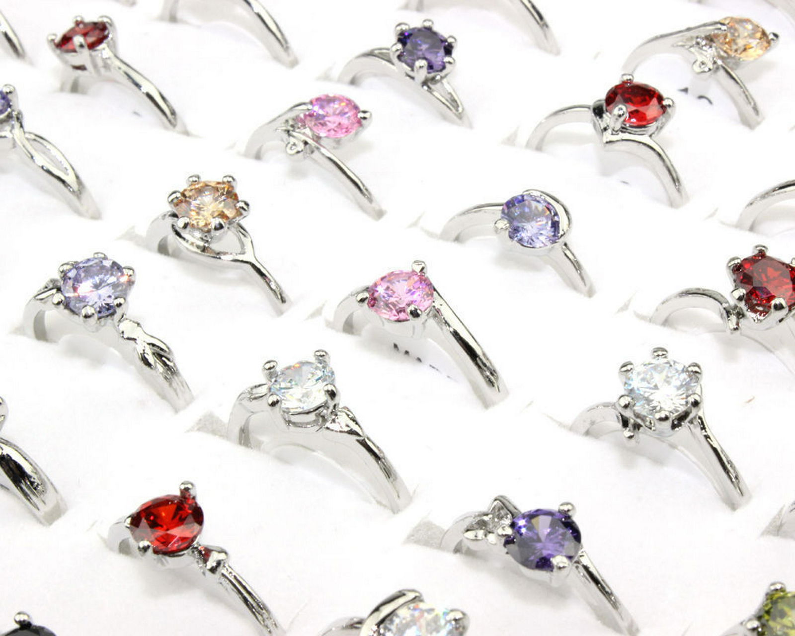 100 Pcs Wholesale Lot Multi Color Zircon Gemstone (1 of 5)