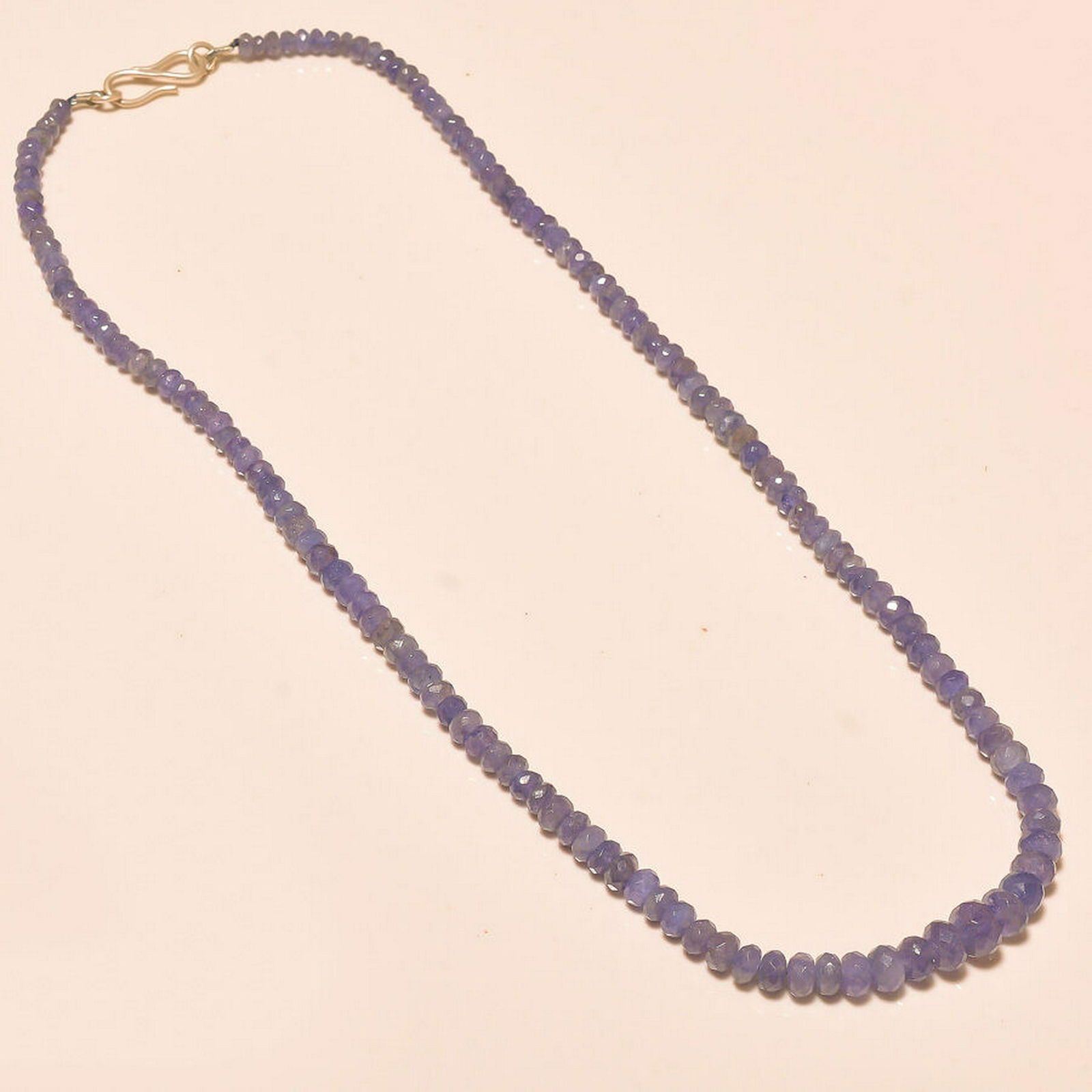Tanzanite Gemstone Round Cut Beads Necklace (1 of 1)