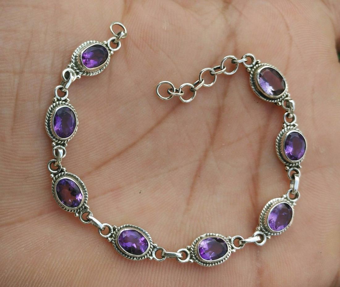 Beautiful Natural Amethyst Handmade 925 Sterling Silver (1 of 2)