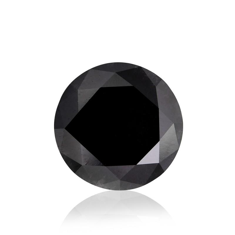 IGITL Cert. Natural Round Black Diamond 1.52 Cts: Natural Round Black Diamond. IGITL Certified. Shape / Cut : Round / Brilliant , Color : Black , Measurements : 6.78 X 6.74 X 4.97mm , Weight : 1.52 Cts.