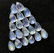 Blue Fire Rainbow Moonstone 6x8 MM Pear Cabochon Loose - 4