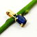 NATURAL BLUE SAPPHIRE 14 KT YELLOW GOLD HANDMADE