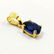 NATURAL BLUE SAPPHIRE 14 KT YELLOW GOLD HANDMADE - 2