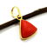 NATURAL RED CORAL 14 KT YELLOW GOLD HANDMADE PENDANT