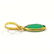 NATURAL EMERALD 14 KT YELLOW GOLD HANDMADE PENDANT - 3
